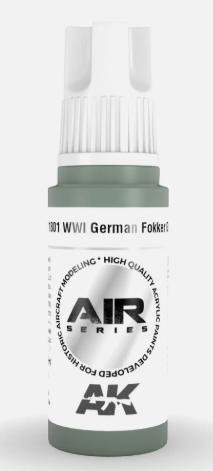 AK Interactive AK11801 Air Series WWI German Fokker Grey 17 ml Paint Bottle