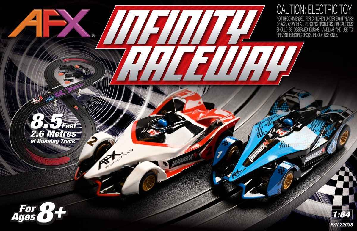 AFX 22033 HO 8.5' Infinity Raceway Mega G+ Slot Car Race Track Set