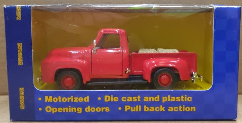 Maisto 21094 1:36 Red Ford Pickup Truck Motorized Pull Back Action Opening Doors