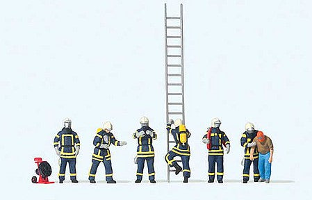 Preiser 10765 HO Modern Firefighters with Breathing Apparatus