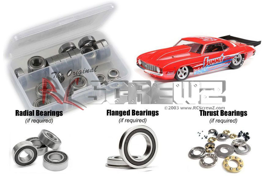 RC Screwz LOS129R Losi 1969 Camaro 22S 2WD Drag Rubber Shielded Bearing Kit