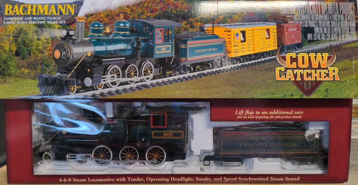 Bachmann 90040 G Cowcatcher Stream Freight Starter Train Set