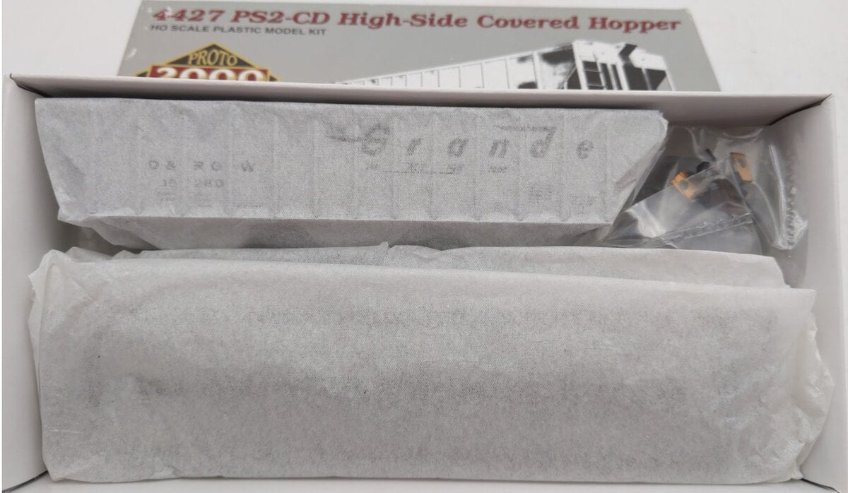 Proto 2000 21853 HO D&RGW 4427 PS2-CD High-Side Covered Hopper Kit #15280