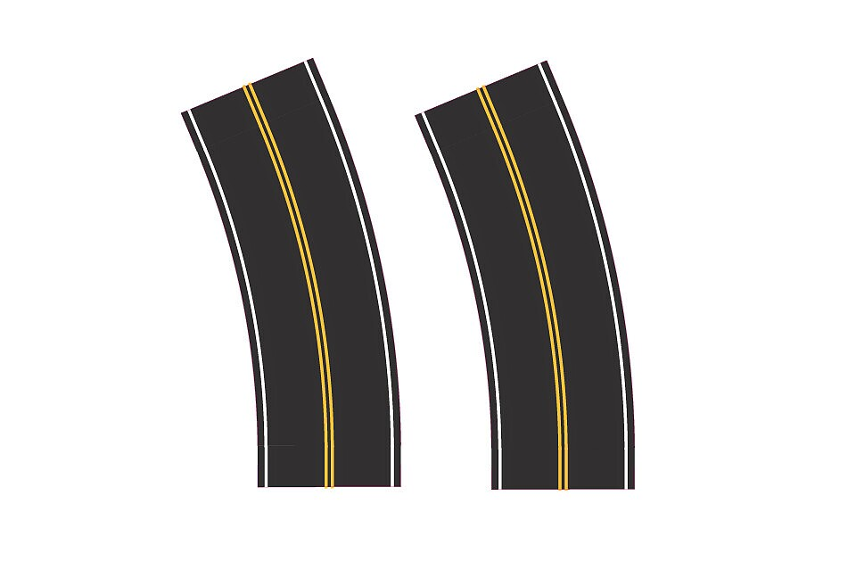 Easy Streets 3152010 HO Fresh Asphalt Broad Curve No Passing