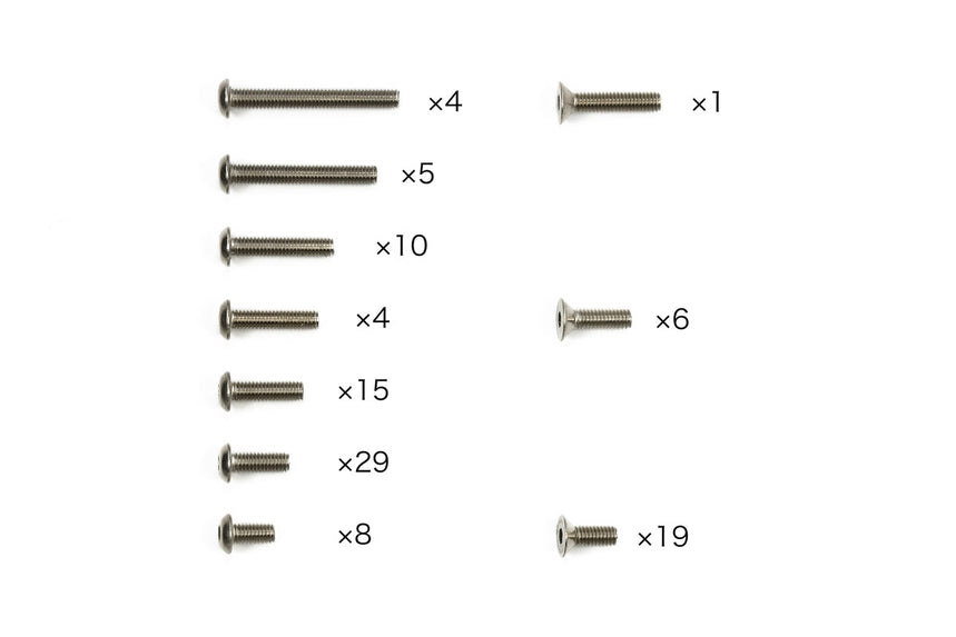Tamiya 47488 RC XV-02 Titanium Screw Set