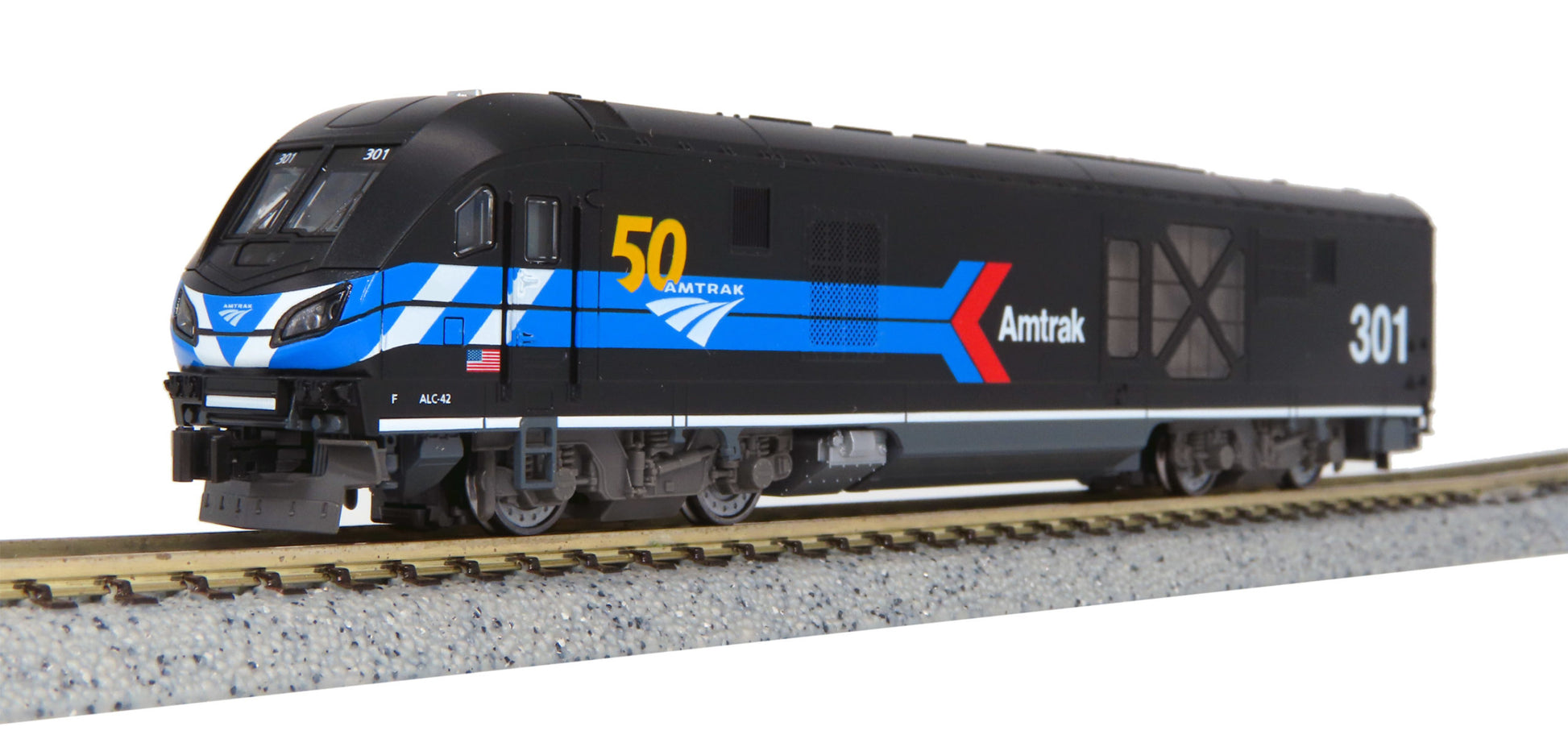 Kato 176-6050-S N Amtrak Day One ALC-42 Charger Diesel Locomotive w/Sound #301