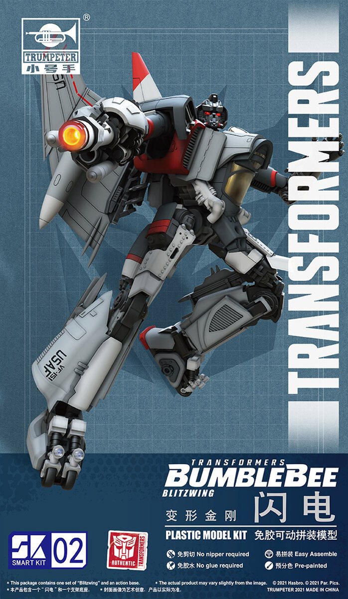 Trumpeter 08101 Transformers Bumblebee Blitzwing Plastic Model Kit