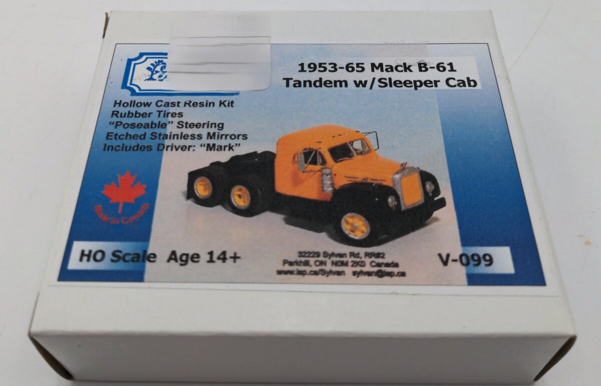 Sylvan Scale Models V-099 HO 1953-65 Mack B-61 Tandem Axle Tractor Kit