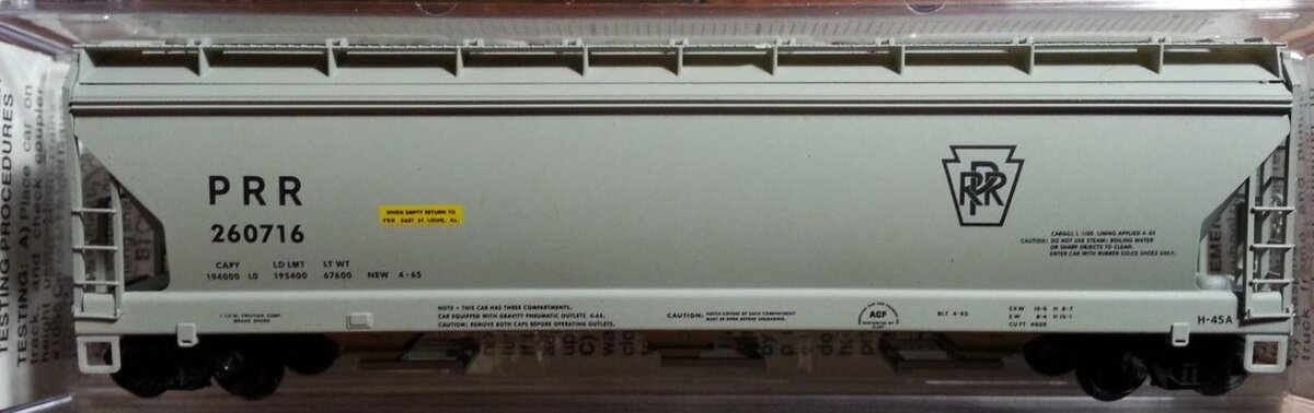 Micro-Trains 09400220 N PRR3 Bay ACF Cenetr Flow Covered Hopper Car #260716