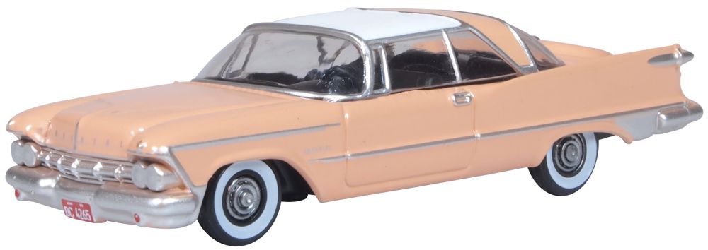 Oxford Diecast 87IC59001 HO Persian Pink 1959 Imperial Crown 2 Door Hardtop Car
