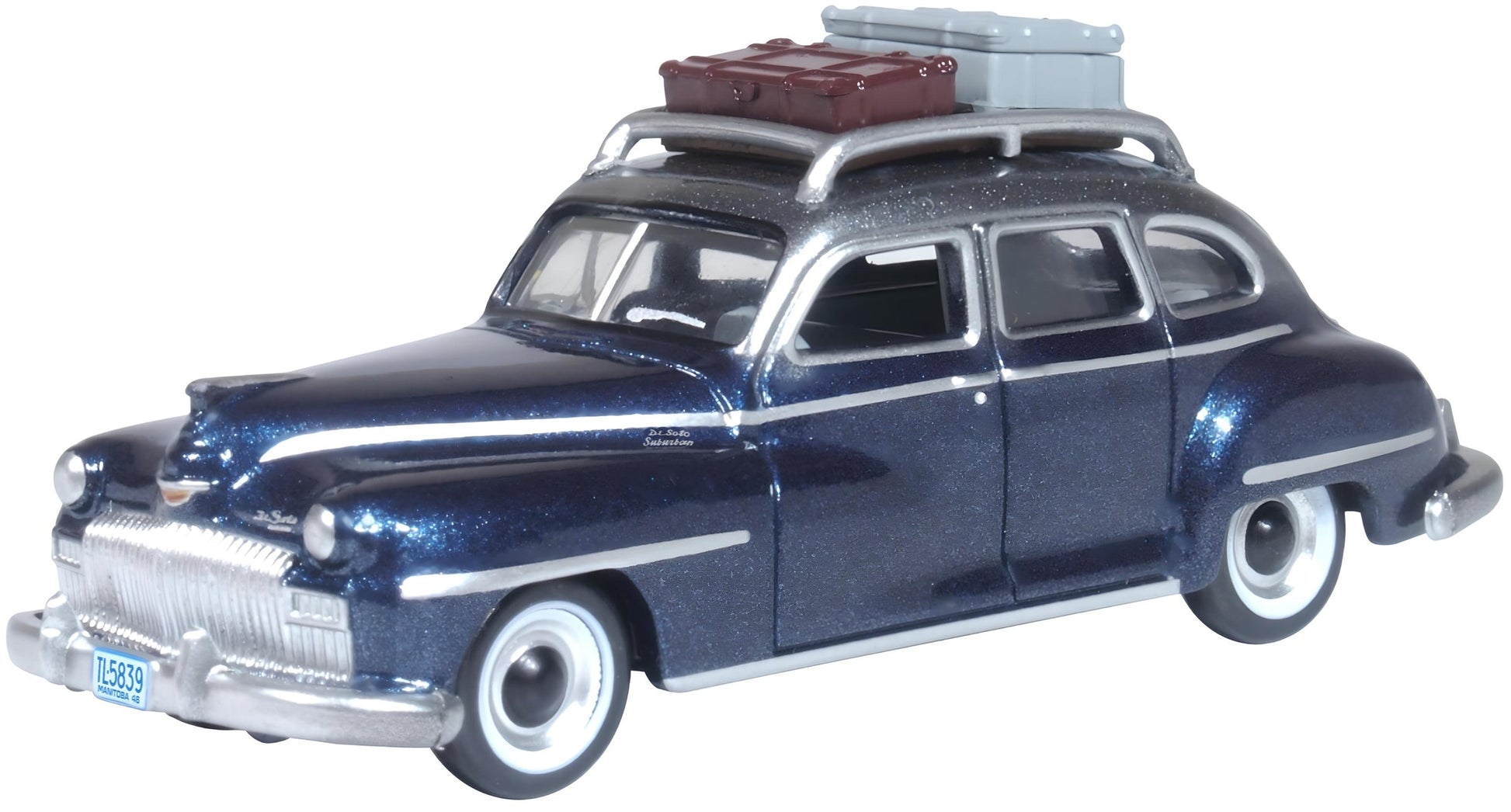 Oxford Diecast 87DS46004 HO Butterfly Blue & Crystal Gray '46-48 Desoto Suburban