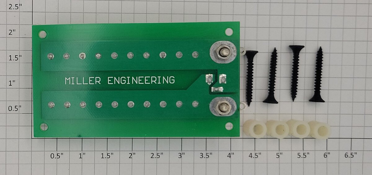 Miller Engineering 4805-2 10 Terminal Power Distribution Board Kit w/Hardware