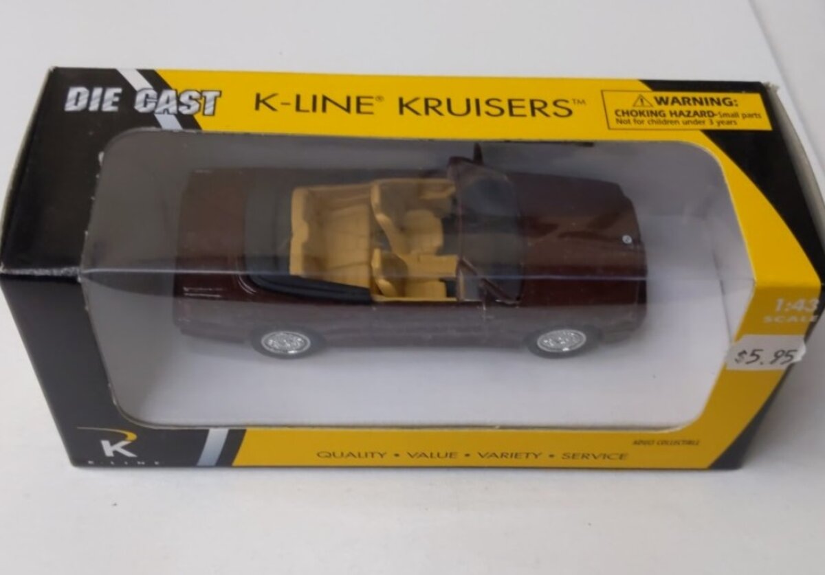 K-Line k94103-101DC 1:43 Maroon/Tan 1988 BMW M3 Convertible Car Diecast