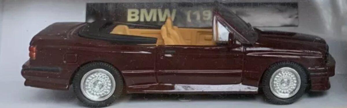 K-Line k94103-101DC 1:43 Maroon/Tan 1988 BMW M3 Convertible Car Diecast