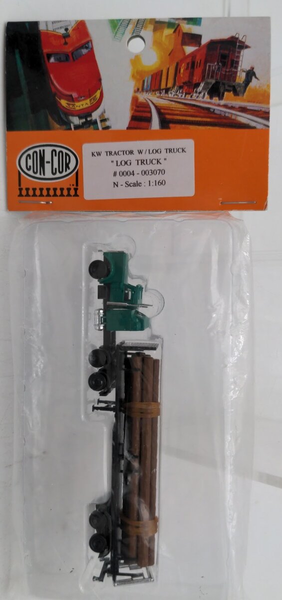 Con-Cor 0004-003070 N Scale KW Tractor W/ Log Truck
