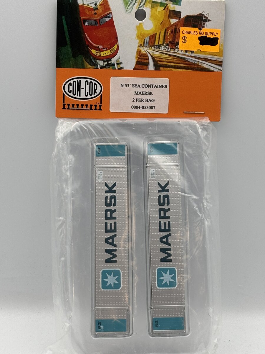 Con-Cor 0004-053007 N Maersk 53' Sea Container (Pack of 2)