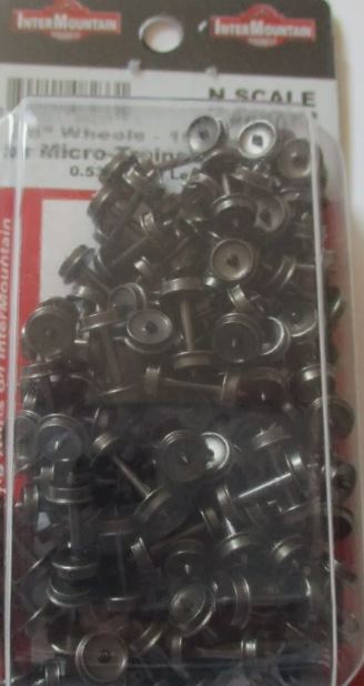 InterMountain 60058 N 36" Brass Insulated Wheelsets for MTL Trucks (Pack of 100)