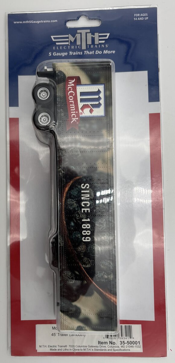 MTH 35-50001 S Scale McCormick Spices 45' Trailer Smooth