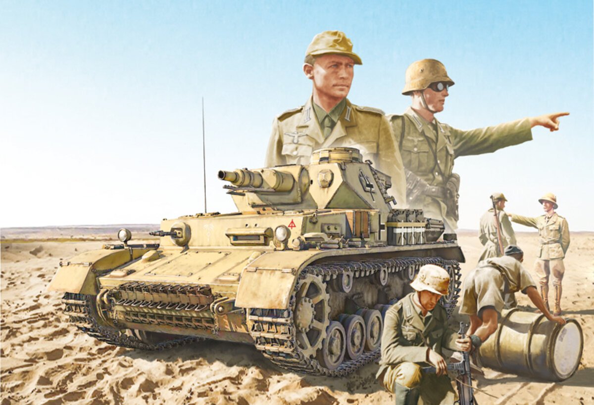 Italeri 6593 1:35 Pz.IV F1/F2/Gw/Africa Korps Infantry Military Tank Model Kit