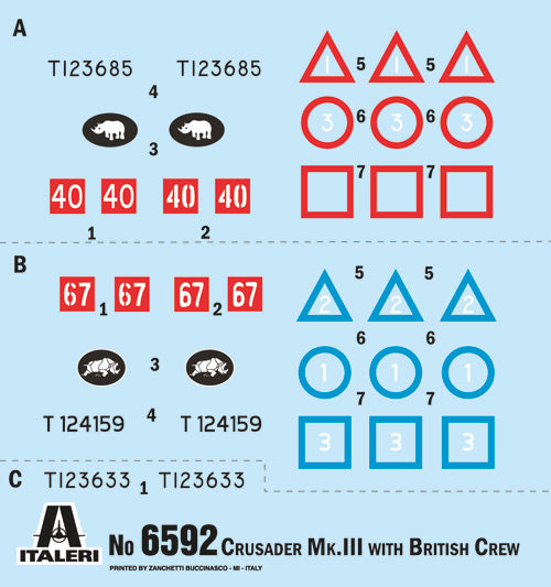 Italeri 6592 1:35 Crusader Mk. III Britishwith Crew Military Tank Model Kit