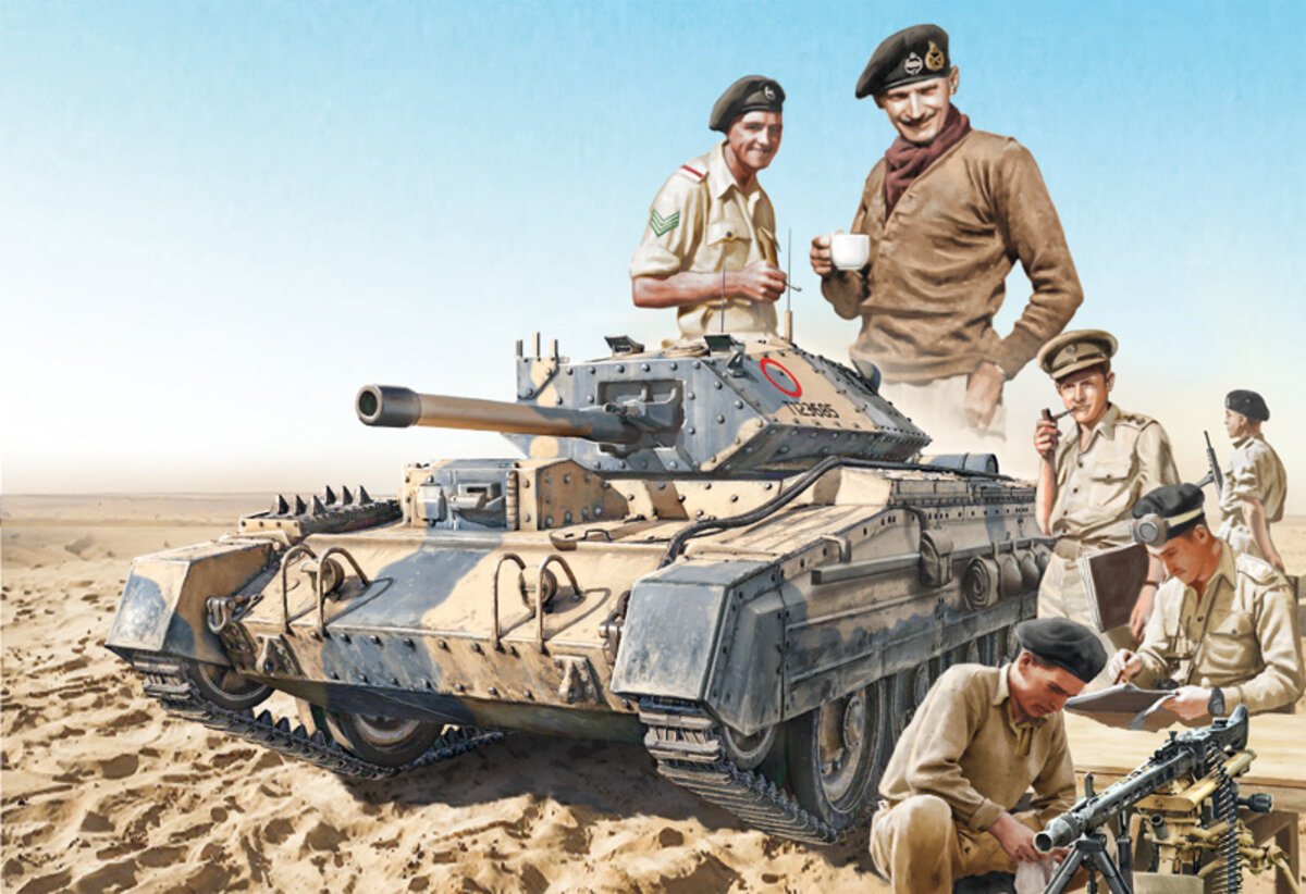 Italeri 6592 1:35 Crusader Mk. III Britishwith Crew Military Tank Model Kit