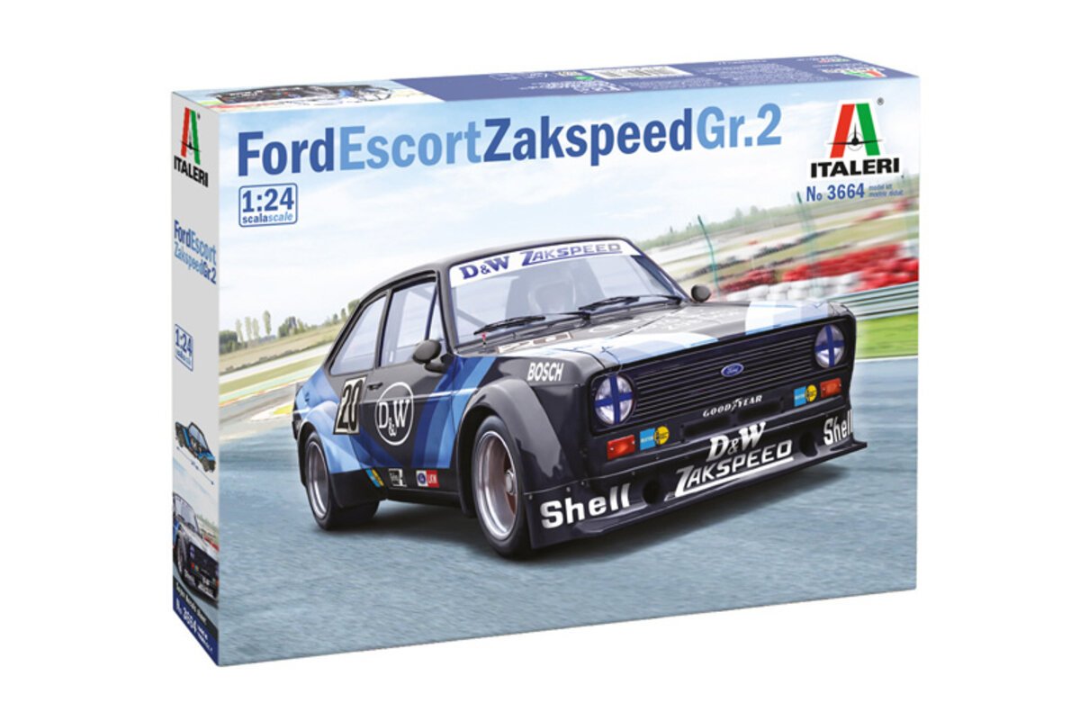Italeri 3664 1:24 Ford Escort Zakspeed Gr.2 Car Plastic Model Kit