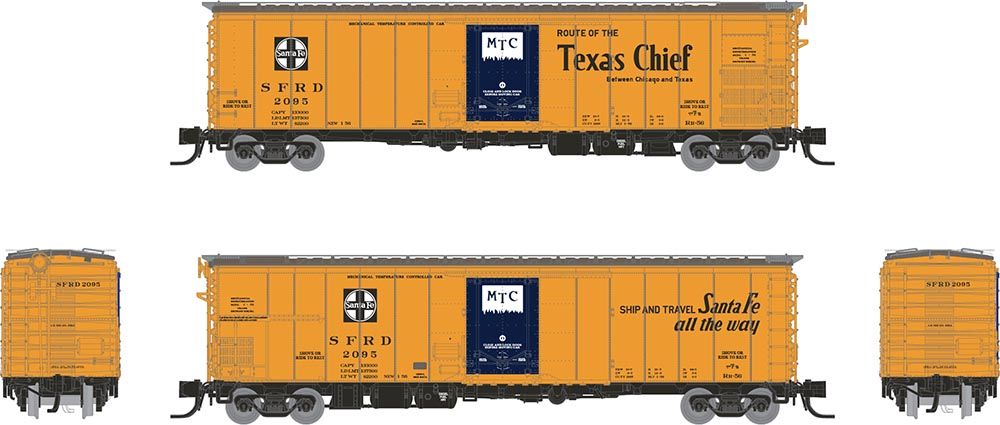 Rapido Trains 561003A N Texas Chief Slogan SF RR-56 Mechanical Reefer Single Car