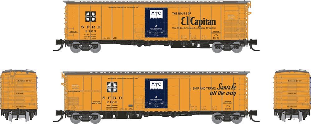 Rapido Trains 561005A N El Capitan Slogan SF RR-56 Mechanical Reefer Single Car