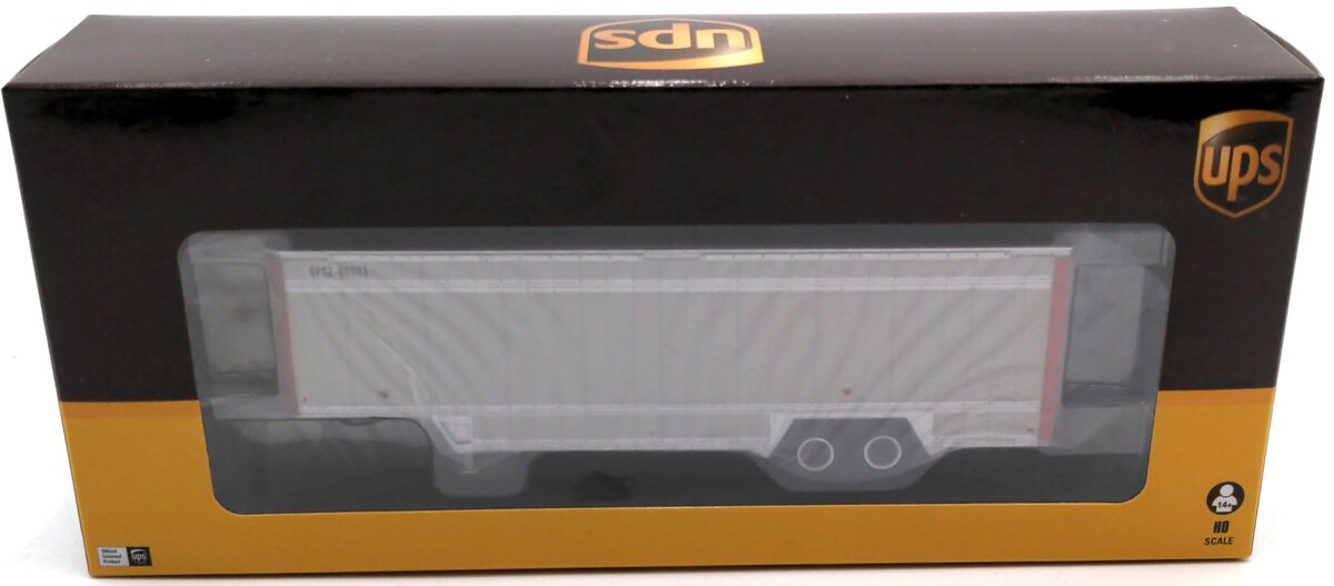 Athearn 29457 HO 40' Drop Sill Parcel Trailer,UPS/Red Ends#86963