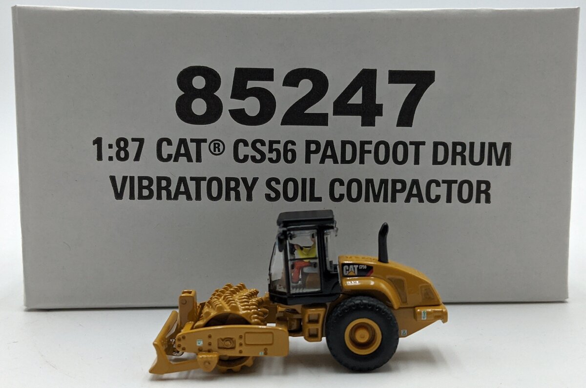 DieCast Masters 85247 1:87 Caterpillar CP56 Padfoot Drum Soil Compactor