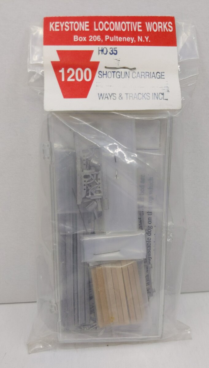 Keystone Locomotive HO-35 Shotgun Carriage Ways with Track Model Kit