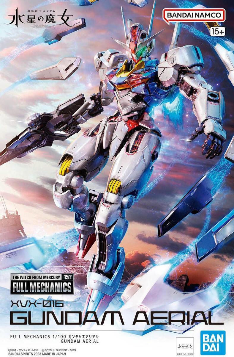 Bandai 2641291 1:100 Full Mechanics Gundam Aerial Plastic Model Kit