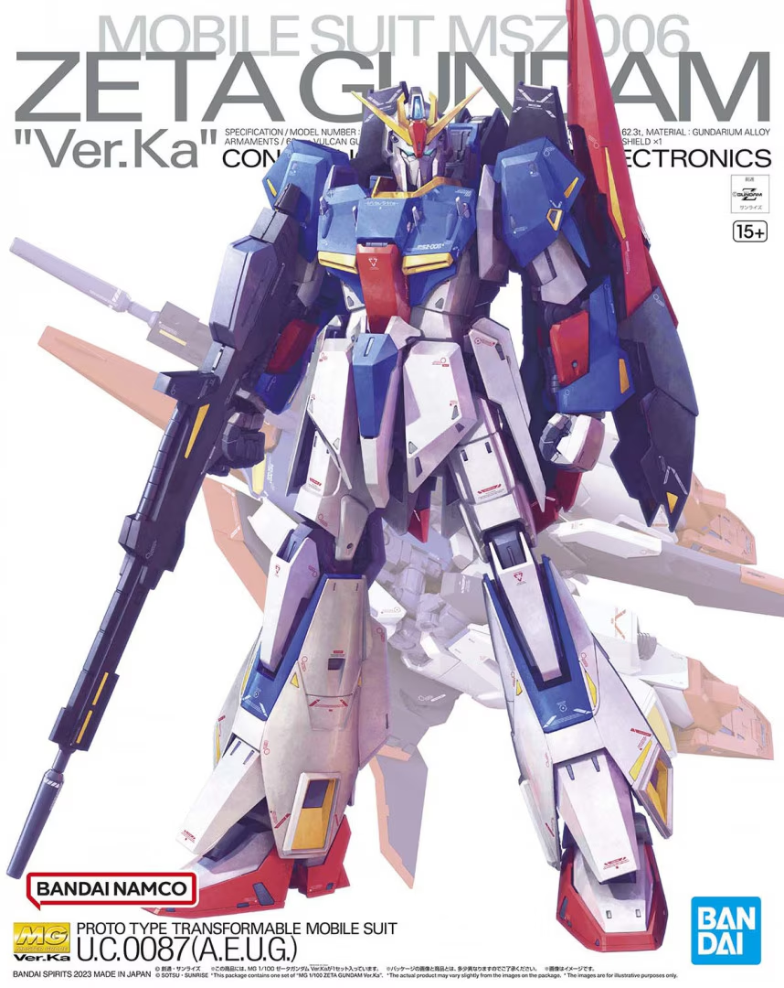 Bandai 2615240 1:100 Mobile Suit MSZ-006 Zeta Gundam Ver.Ka Plastic Model Kit