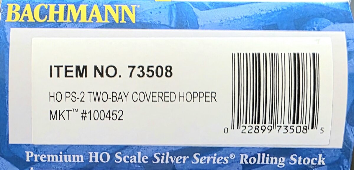 Bachmann 73508 HO Missouri-Kansas-Texas PS-2 2-Bay Covered Hopper #100452