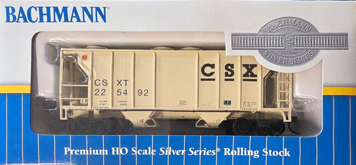 Bachmann 73507 HO CSX PS-2 2-Bay Covered Hopper #225492