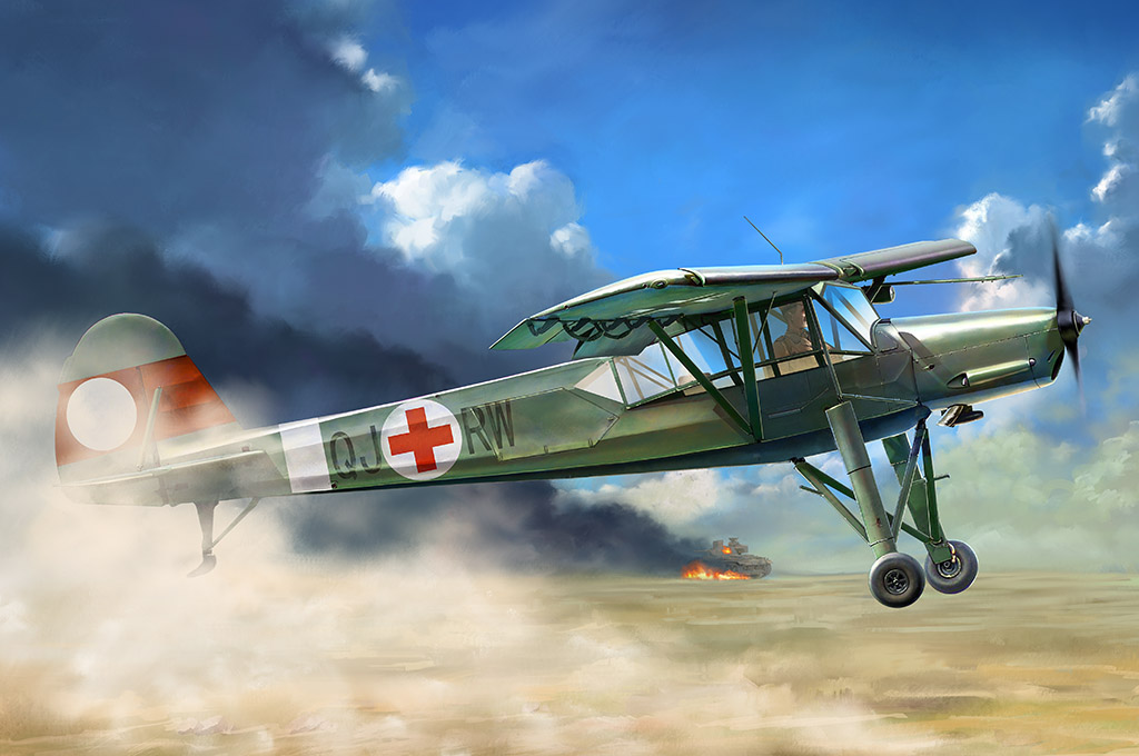 Hobby Boss 80182 1:35 Fieseler Fi-156 D-1 Storch Military Aircraft Plane Kit