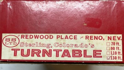 SS Limited K122A HO Sterling Colorado's Turntable 130'  Kit