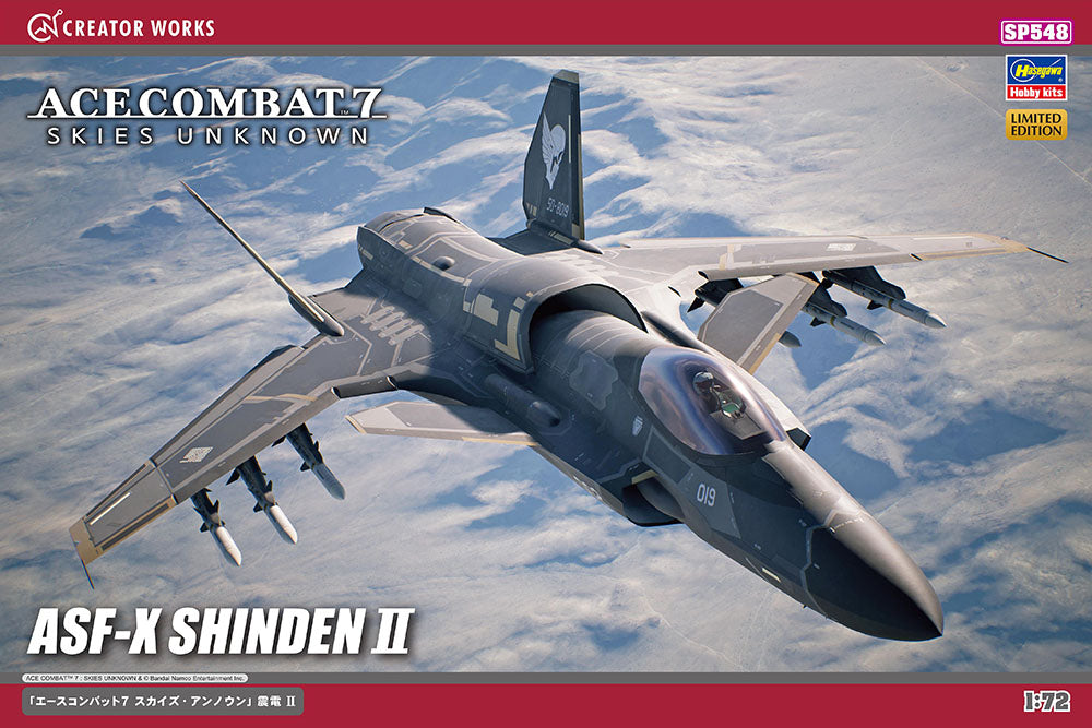 Hasegawa 52348 1:72 Ace Combat 7 ASF-X Shinden II Aircraft Plastic Model Kit