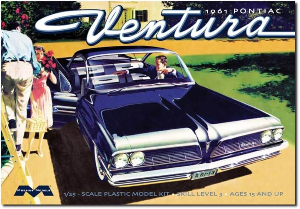 Moebius Models 2851 1:25 1961 Pontiac Ventura Plastic Model Kit