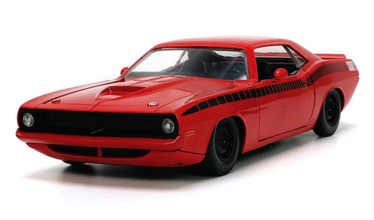 Jada Toys 34037 1:24 Bigtime Muscle Red 1973 Plymouth Barracuda Car