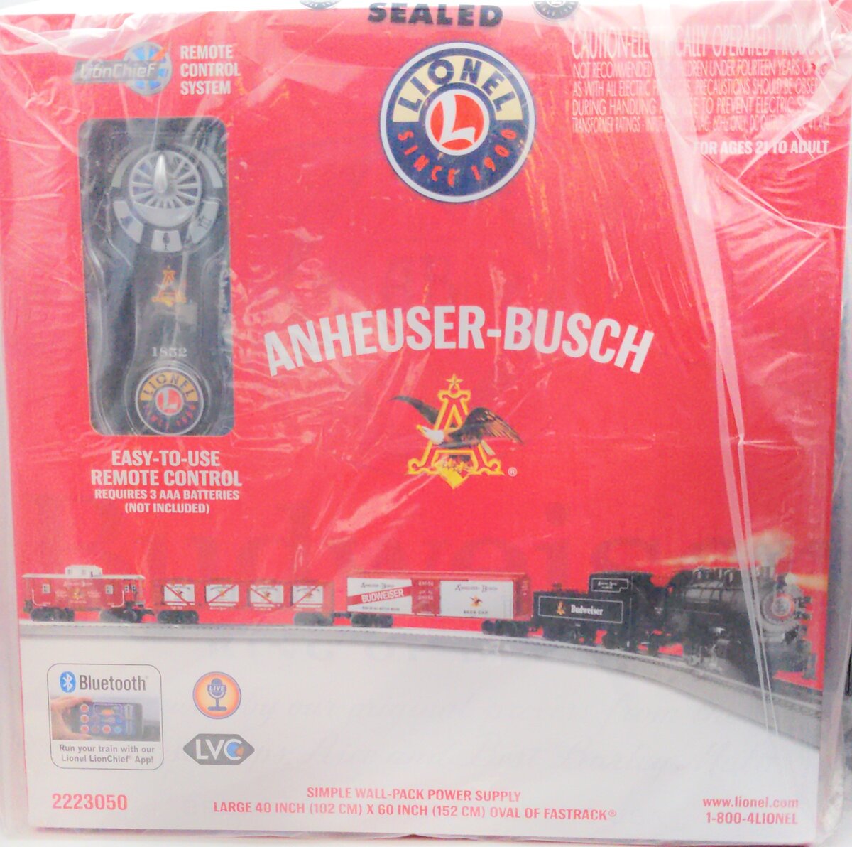 Lionel 2223050 Anheuser Busch LionChief O Gauge Starter Set with Bluetooth 5.0