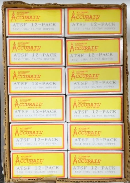 Accurail 2651 Atchison Topeka and Santa Fe USRA 55-Ton Hopper Kit (Pack of 12)