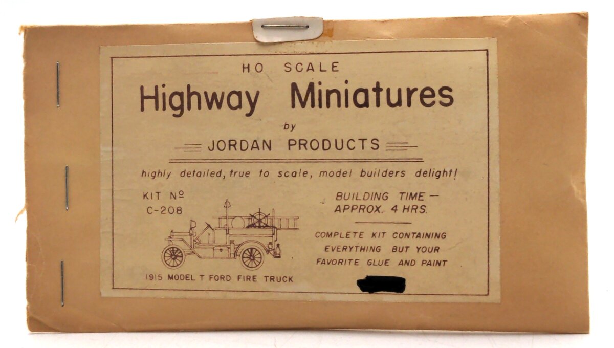 Highway Miniatures C-208 HO 1915 Ford Fire Truck Kit