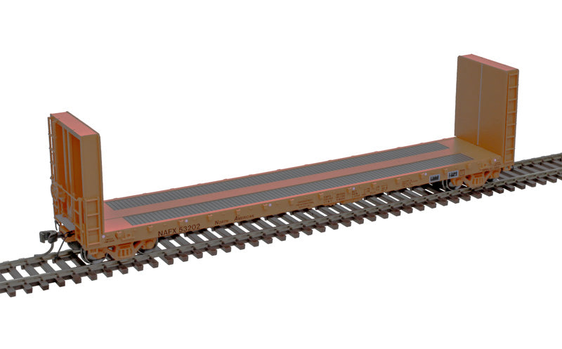 Atlas 20007107 HO North American Car Leasing 51' 6" Bulkhead Flat Car #53138