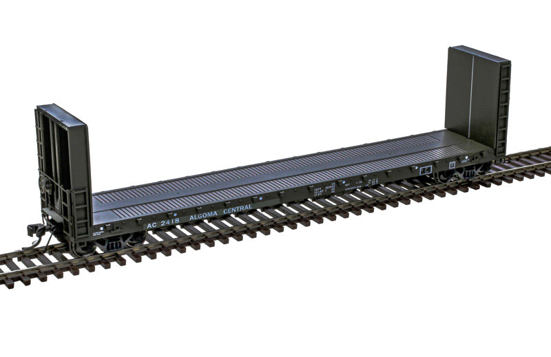 Atlas 20007090 HO Algoma Central 51' 6" Bulkhead Flat Car #2424