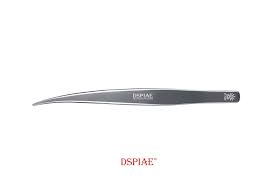Dspiae AT-TZ02 Precision Stainless Steel Curved Flat Head Tweezer