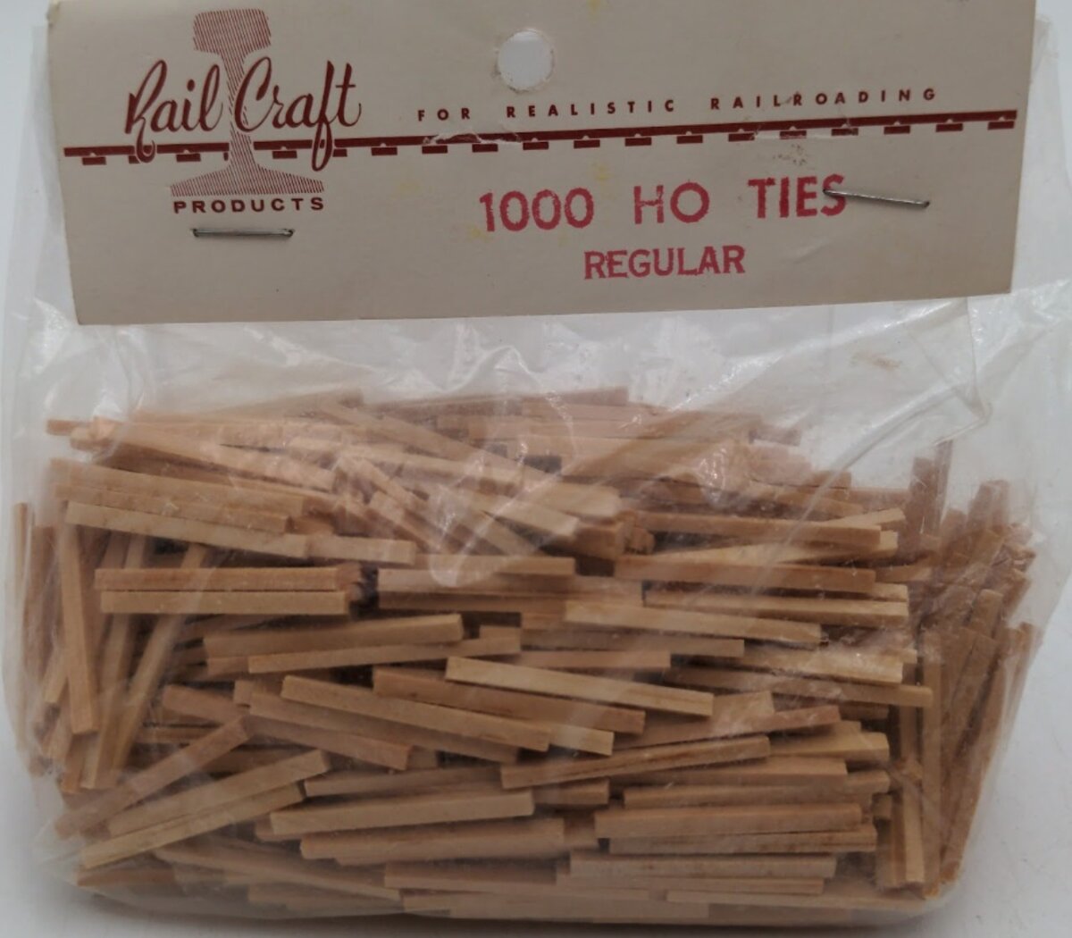 Rail Craft 1000 HO Scale Ties Regular Bag of 1000 Pieces