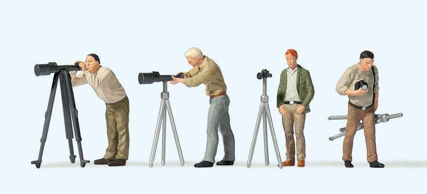 Preiser 10804 HO Photographers Figures with Tripods (Set of 4)