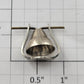 Lionel 390-66-1 Standard Gauge Ornamental Nickel Bell and Bracket-Complete