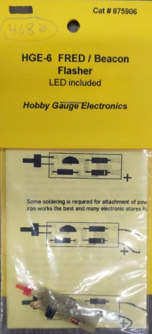 Hobby Gauge Electronics 875906 HE-6 Fred/Beacon Flasher LED Included